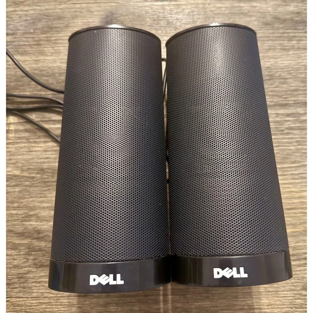 Dell AX210 Stereo Speakers USB Powered Desktop Laptop Black Excellent Condition